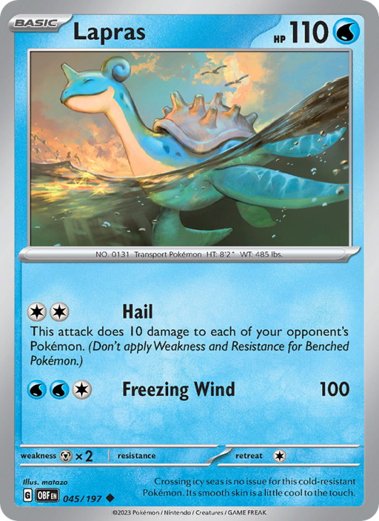 Lapras (045/197) Reverse Holo card image