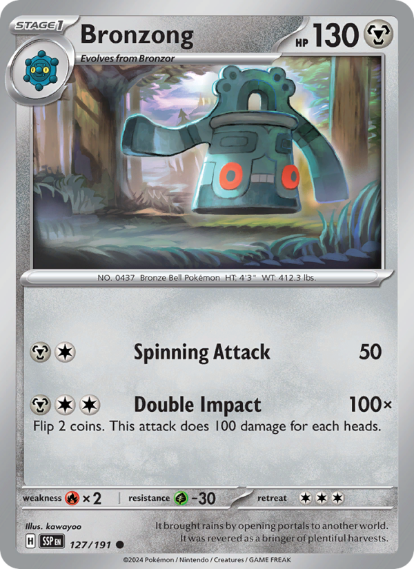 Bronzong (127/191) Reverse Holo card image