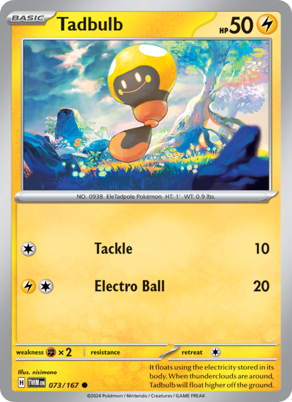 Tadbulb (073/167) Reverse Holo card image