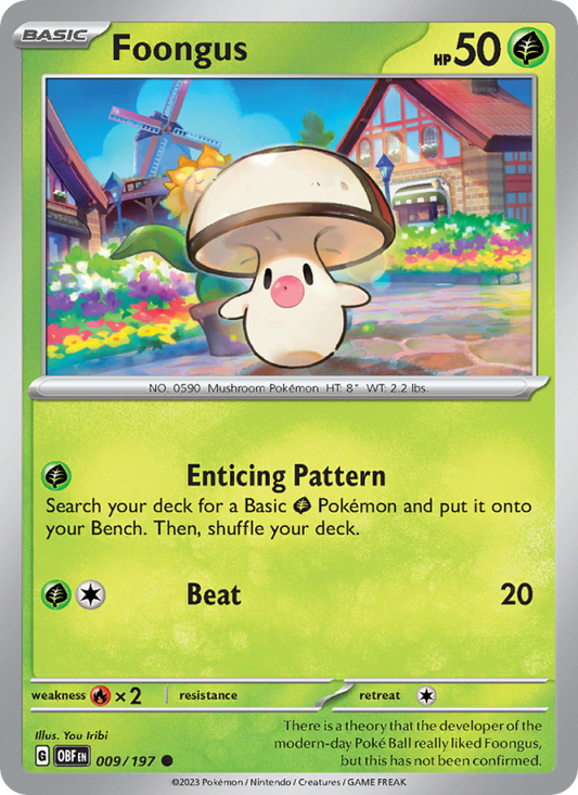 Foongus (009/197) Reverse Holo card image