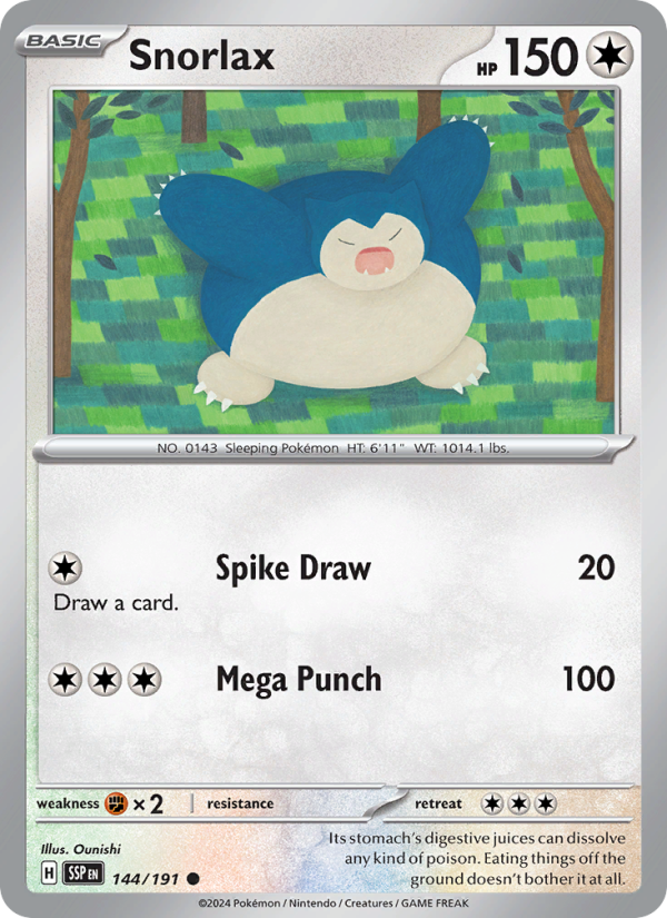 Snorlax (144/191) Reverse Holo card image