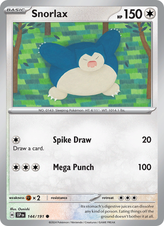 Snorlax (144/191) Reverse Holo card image