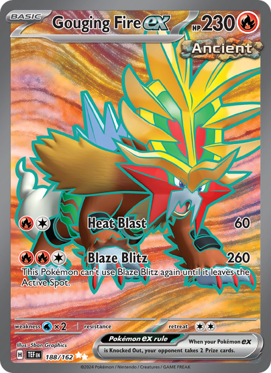 Gouging Fire ex (188/162) Holographic card image