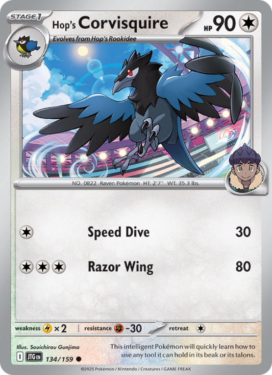 Hop's Corvisquire (134/159) Reverse Holo card image