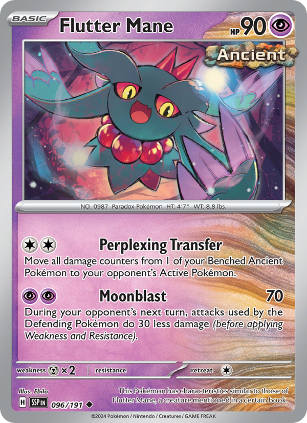Flutter Mane (096/191) Reverse Holo card image