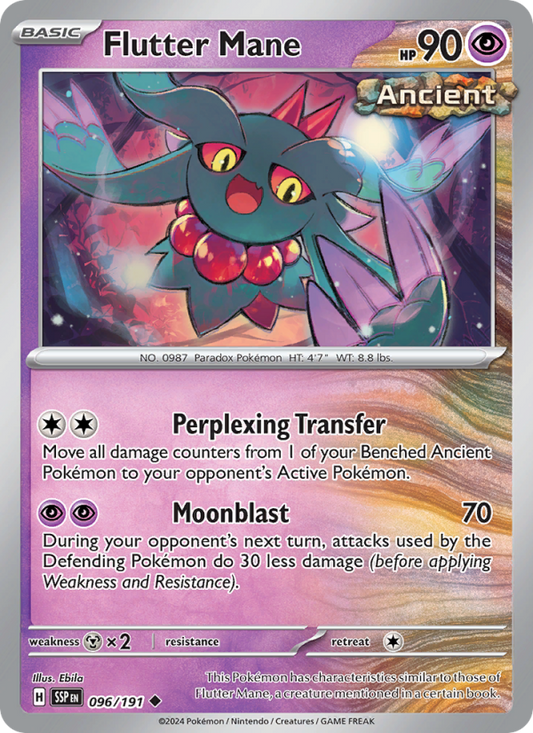 Flutter Mane (096/191) Reverse Holo card image