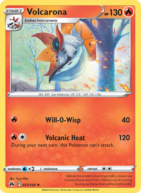 Volcarona (025/159) Reverse Holo card image