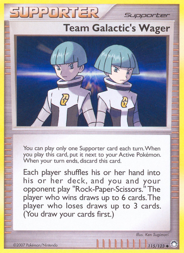 Team Galactic's Wager (115/122) Reverse Holo card image