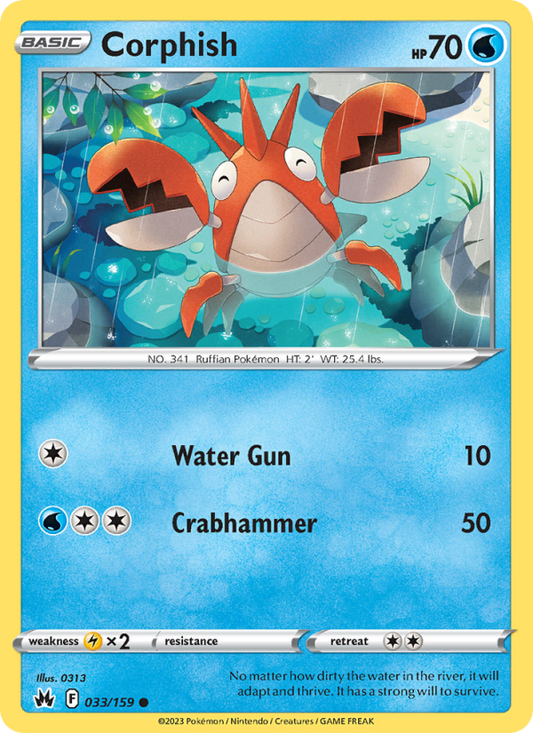 Corphish (033/159) Reverse Holo card image