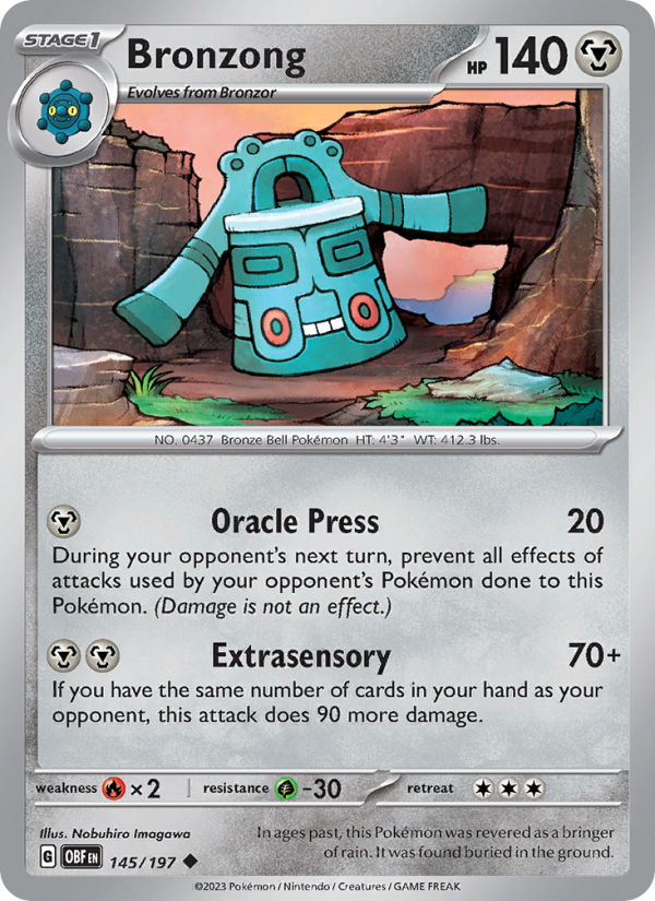 Bronzong (145/197) Reverse Holo card image