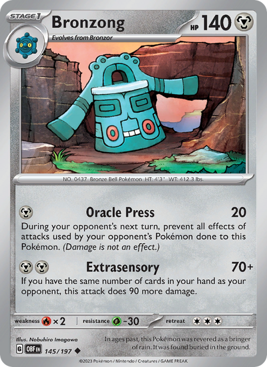 Bronzong (145/197) Reverse Holo card image