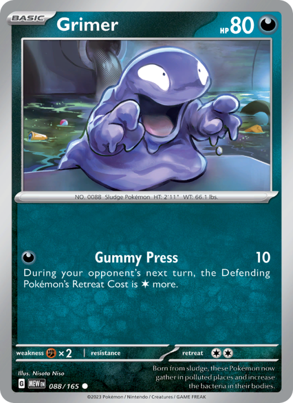 Grimer (088/165) Reverse Holo card image