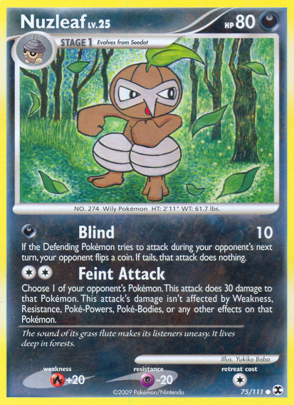 Nuzleaf (075/111) Reverse Holo card image