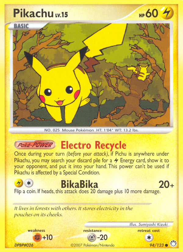 Pikachu (094/122) Reverse Holo card image