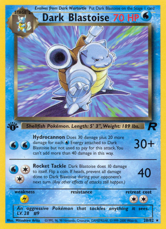 Dark Blastoise (020/82) Reverse Holo card image