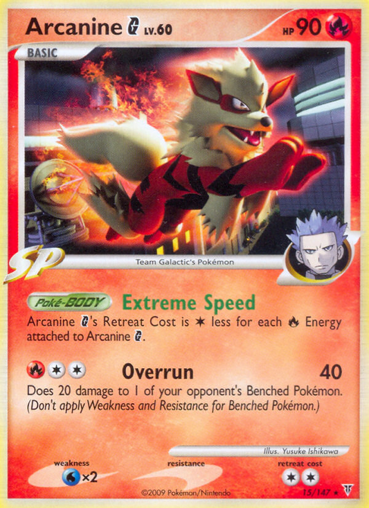 Arcanine G (015/147) Reverse Holo card image