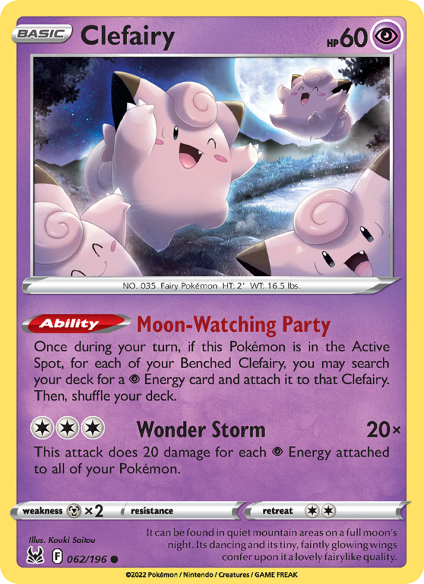 Clefairy (062/196) Reverse Holo card image