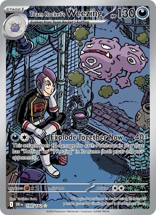 Team Rocket's Weezing (199/182) Reverse Holo card image