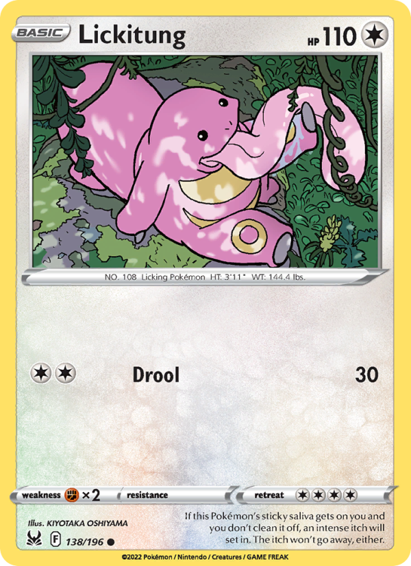 Lickitung (138/196) Reverse Holo card image