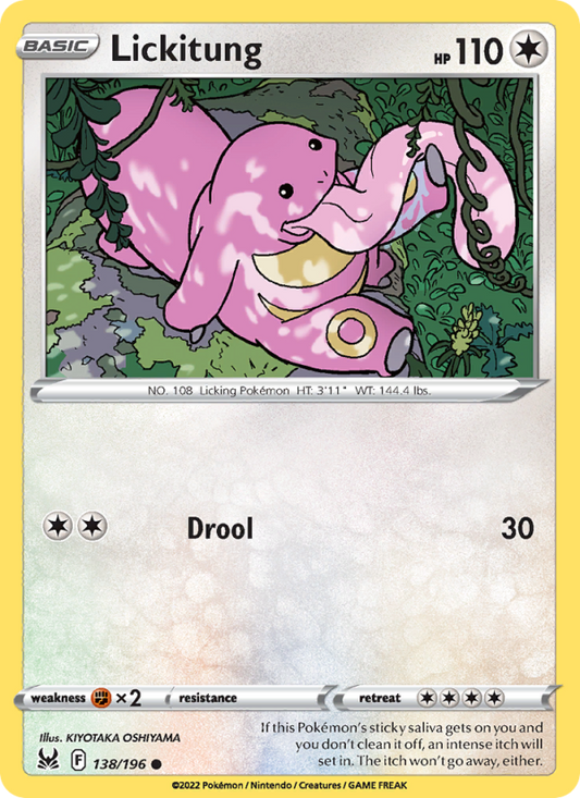 Lickitung (138/196) Reverse Holo card image