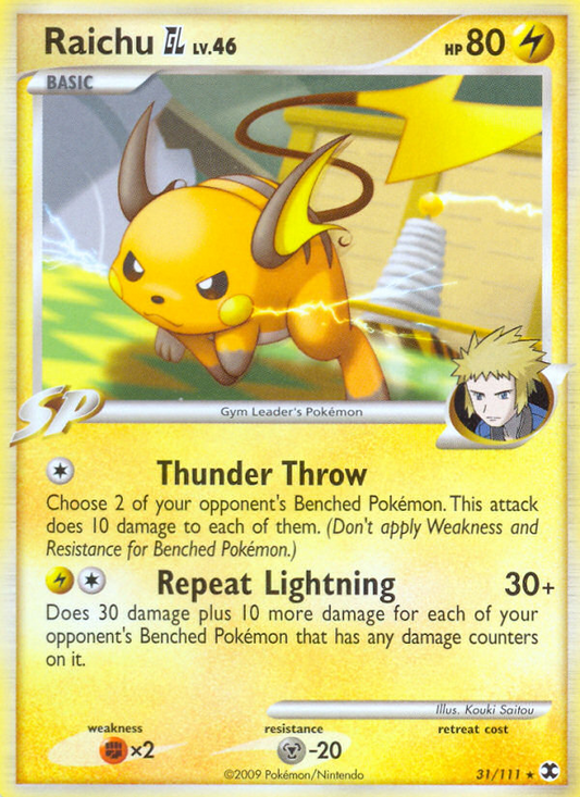 Raichu GL (031/111) Reverse Holo card image