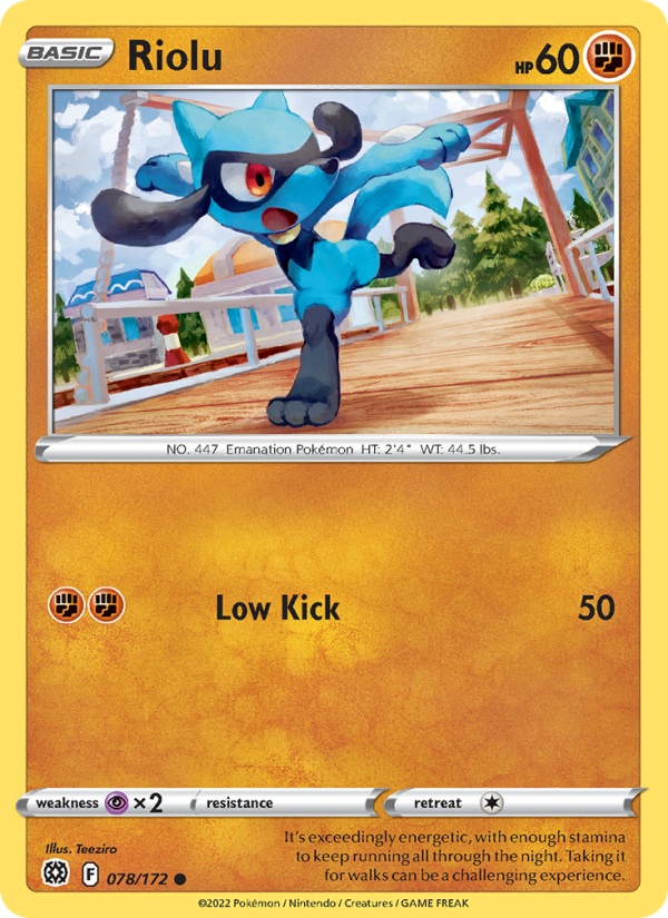 Riolu (078/172) Reverse Holo card image