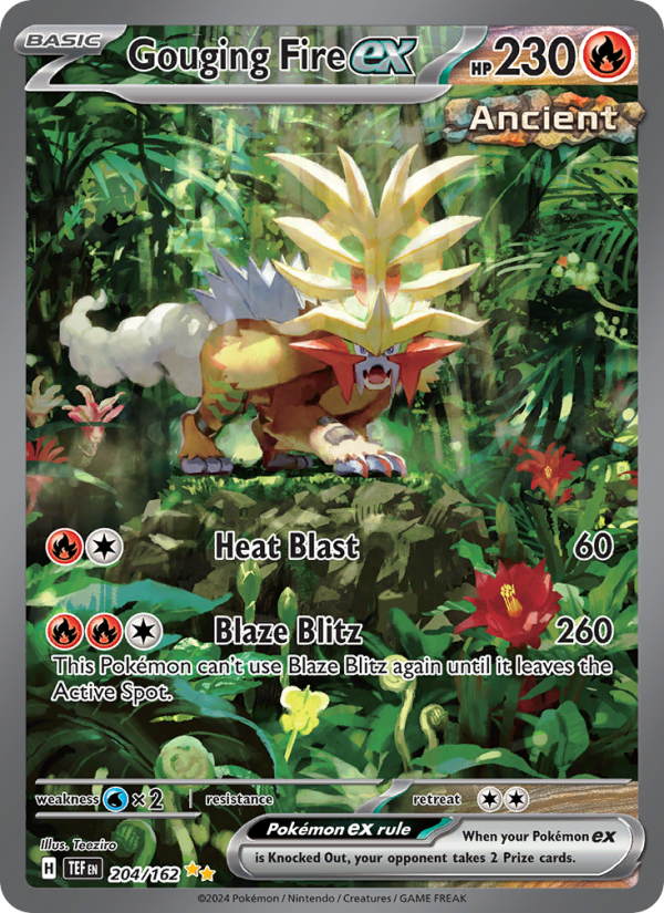 Gouging Fire ex (204/162) Holographic card image