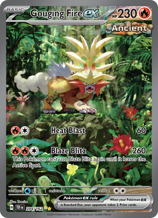 Gouging Fire ex (204/162) Holographic card image