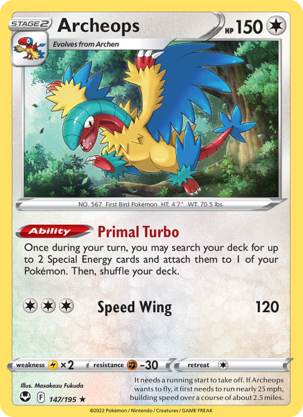 Archeops (147/195) Reverse Holo card image