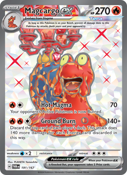Magcargo ex (191/167) Holographic card image