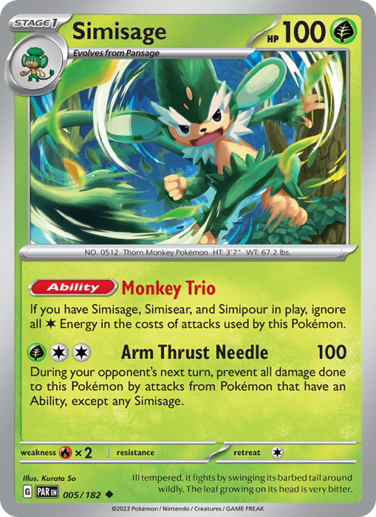 Simisage (005/182) Reverse Holo card image