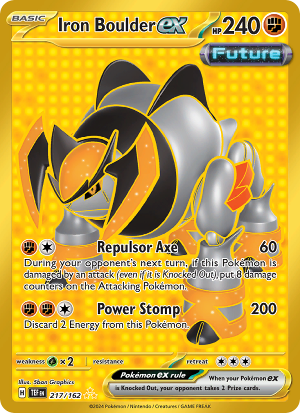 Iron Boulder ex (217/162) Holographic card image