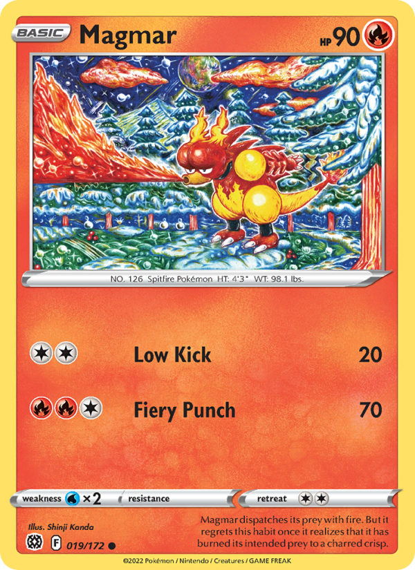 Magmar (019/172) Reverse Holo card image