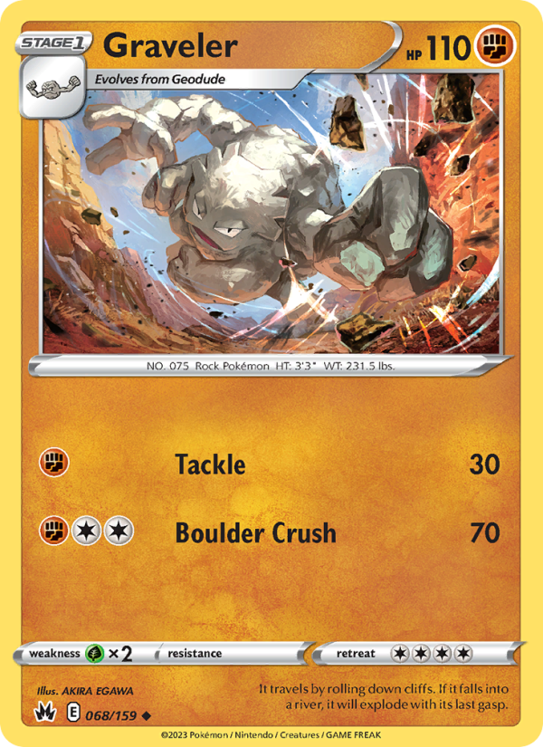 Graveler (068/159) Reverse Holo card image