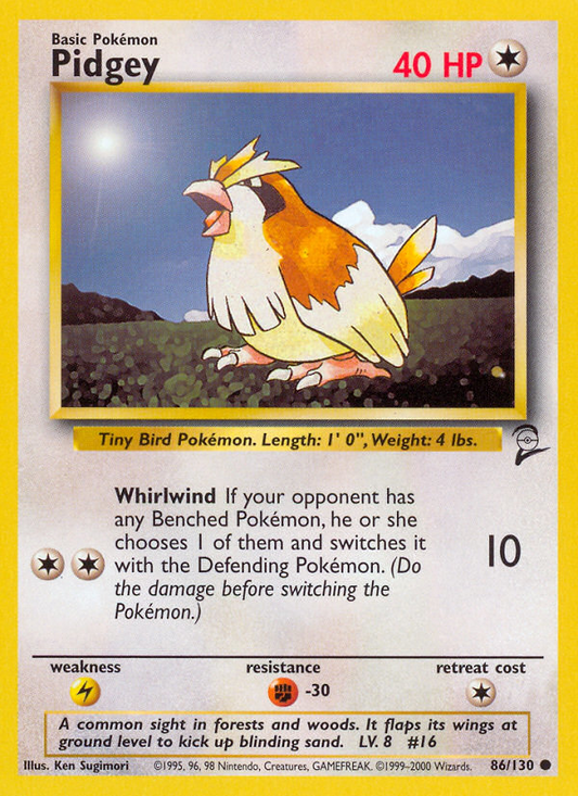 Pidgey (086/130) Reverse Holo card image
