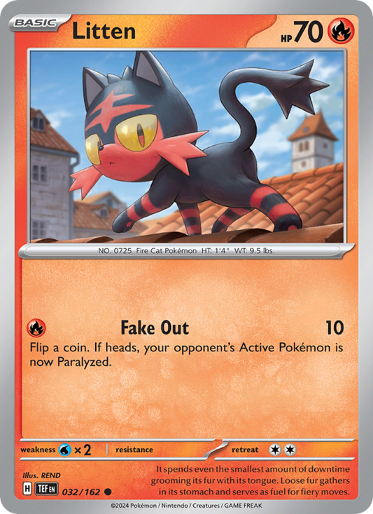Litten (032/162) Reverse Holo card image
