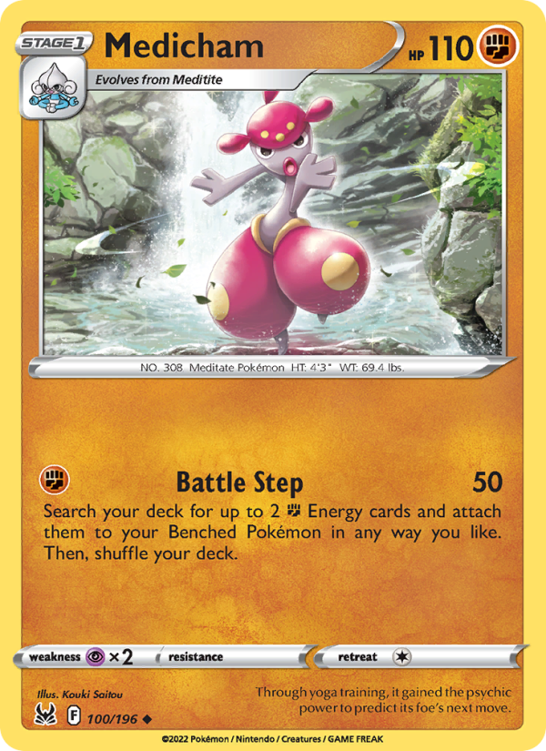 Medicham (100/196) Reverse Holo card image