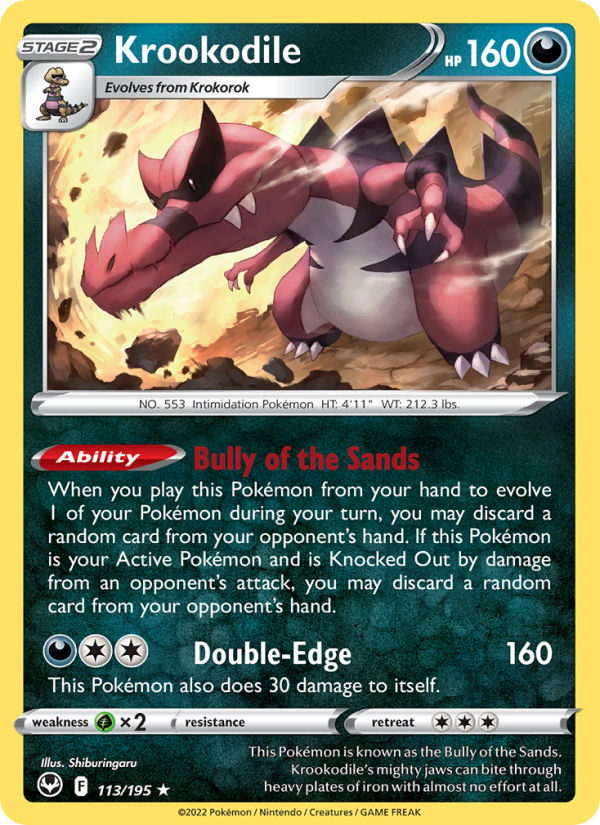 Krookodile (113/195) Reverse Holo card image