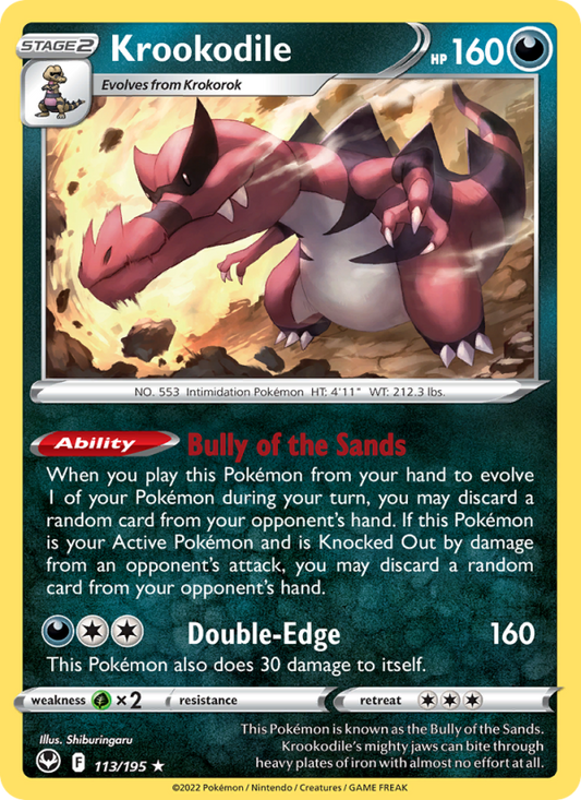 Krookodile (113/195) Reverse Holo card image