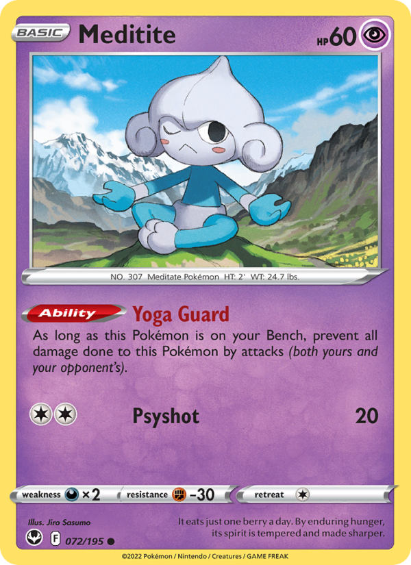 Meditite (072/195) Reverse Holo card image
