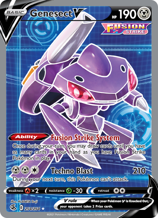 Genesect V (254/264) Holographic card image