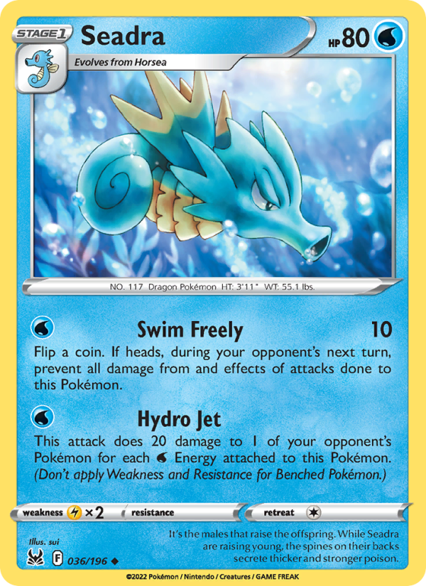 Seadra (036/196) Reverse Holo card image