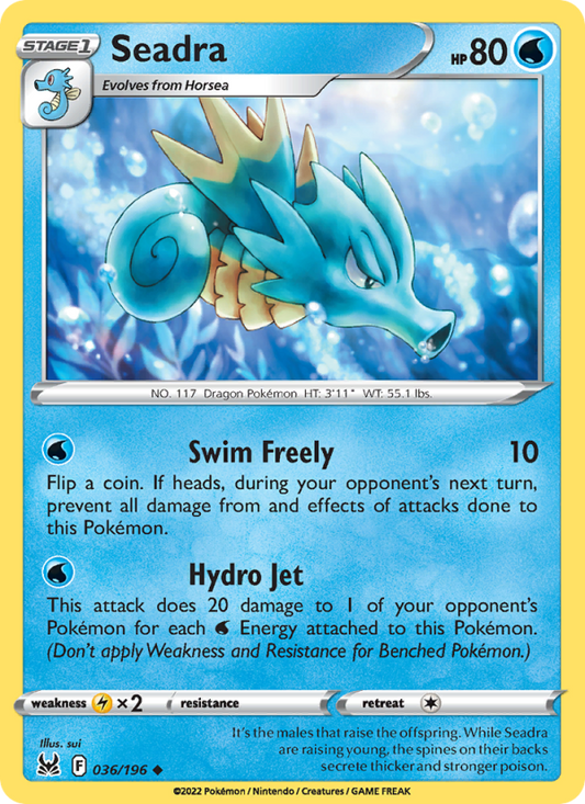 Seadra (036/196) Reverse Holo card image