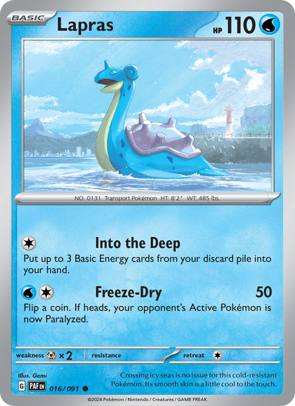 Lapras (016/91) Reverse Holo card image