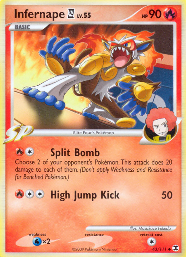 Infernape 4 (043/111) Reverse Holo card image