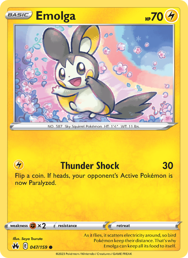 Emolga (047/159) Reverse Holo card image