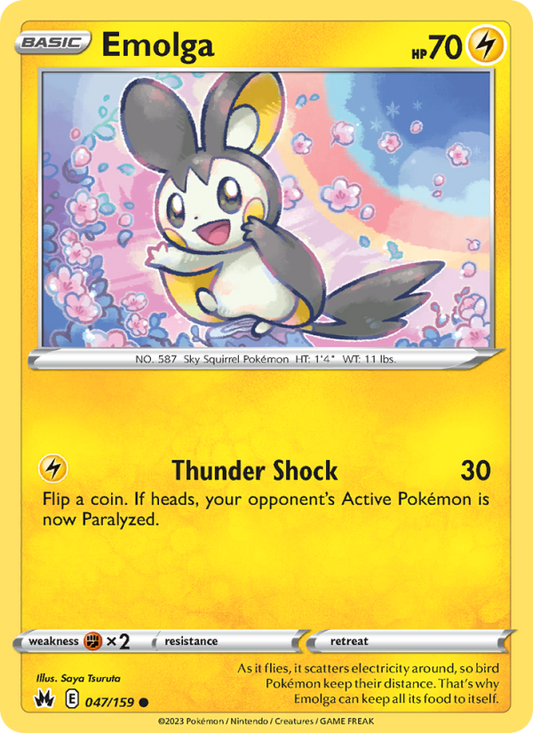 Emolga (047/159) Reverse Holo card image