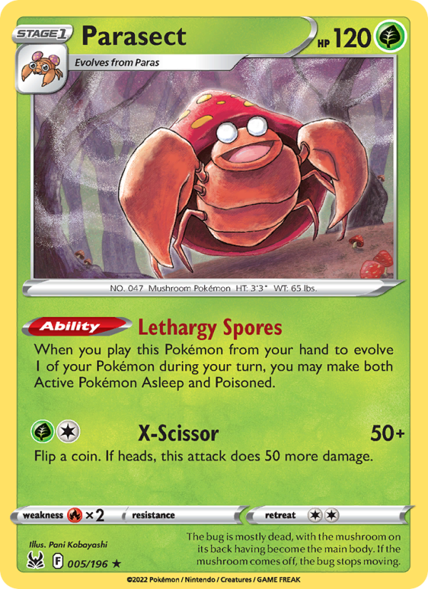 Parasect (005/196) Reverse Holo card image