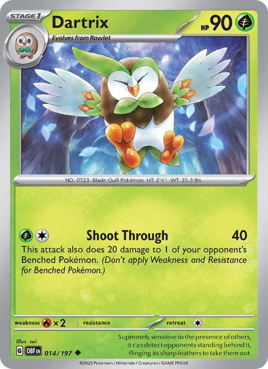 Dartrix (014/197) Reverse Holo card image