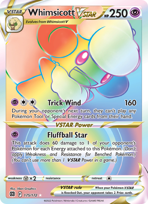 Whimsicott VSTAR (175/172) Holographic card image